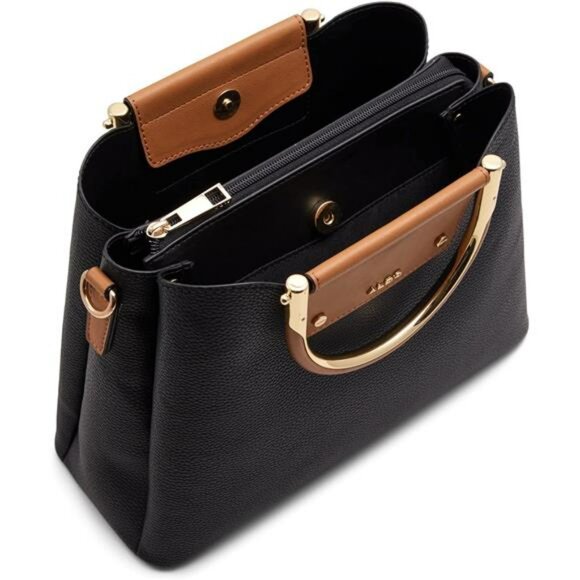 Womens Small Satchel Handbag Top Handle Purse with Compartments Day to Night - Picture 3 of 6